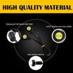 10X White LED Rock Round Button Light For Truck Eagle Eye Side Marker Light Lamp 6B93BC-57