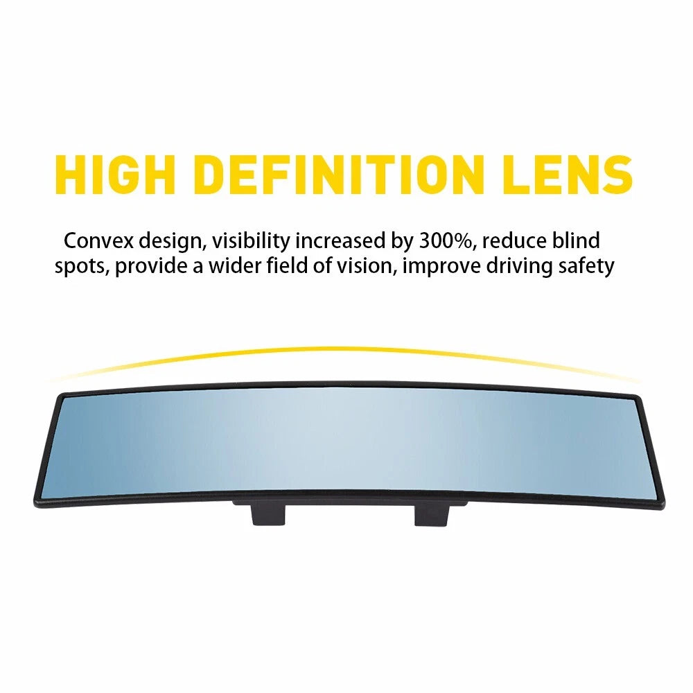 Car Rear View Mirror 270MM Wide Angle Interior Clip On Blue Tint Large EOA 6B93BC-57