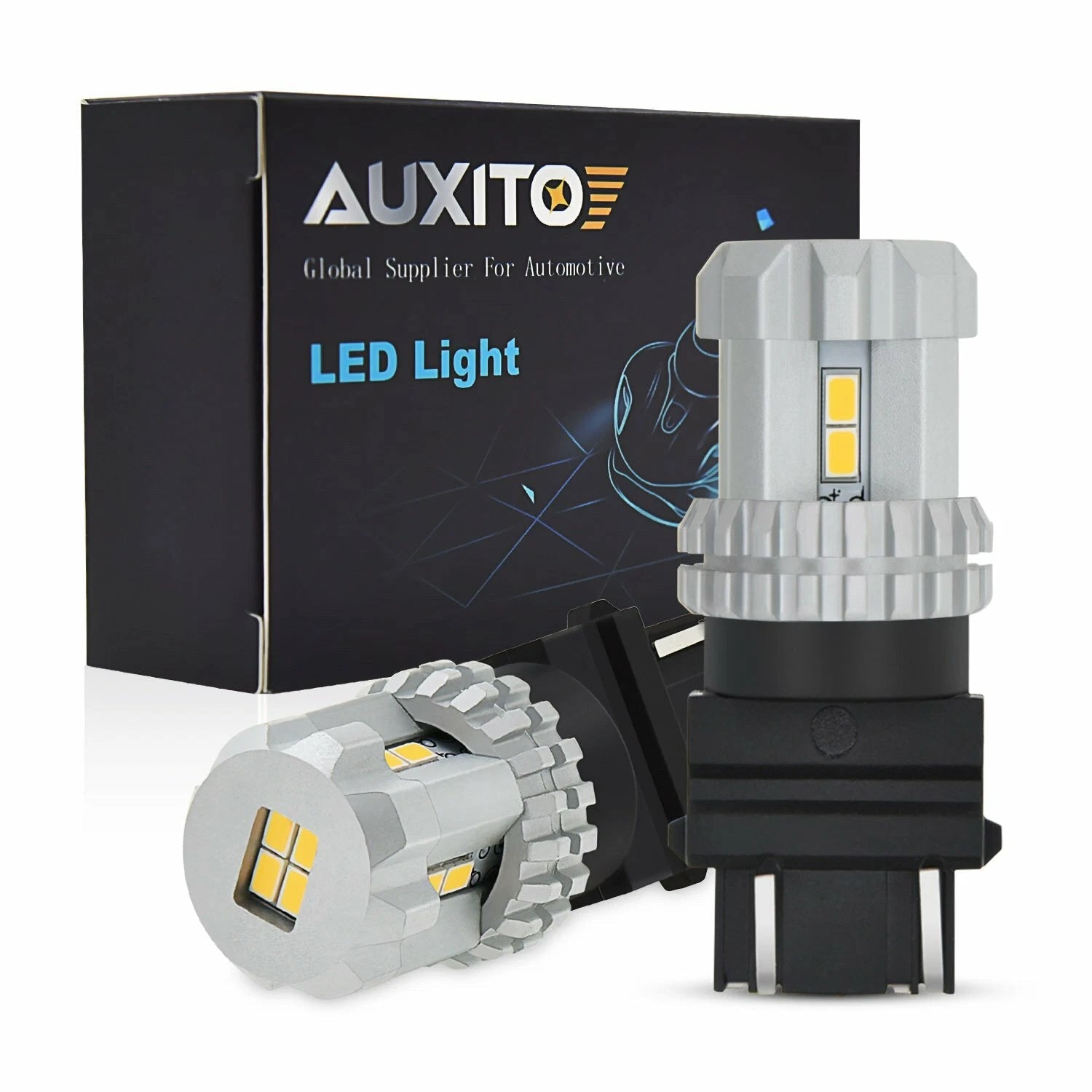 AUXITO 3157 3156 LED 3020-SMD 6000K White Backup Tail Reverse Light DRL Bulbs EA AUXITO