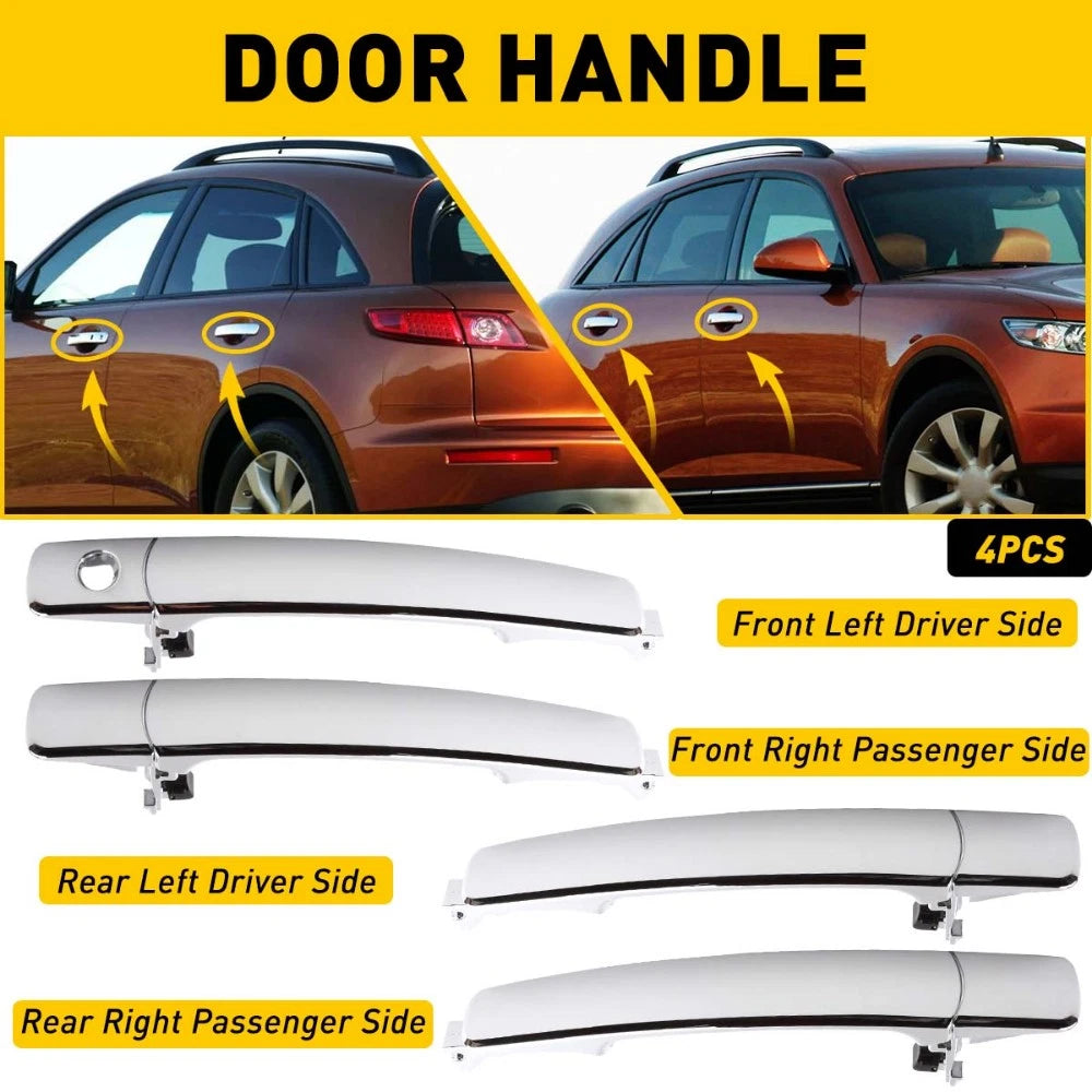 4X Front Rear Exterior Outside Door Handle for Nissan Rogue Murano Infiniti EOA 6B93BC-57