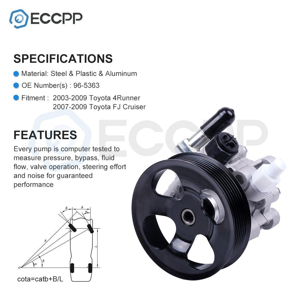Power Steering Pump With Pulley For Toyota 4Runner for Sienna 03-10 4.0L 3.5L 6B93BC-57