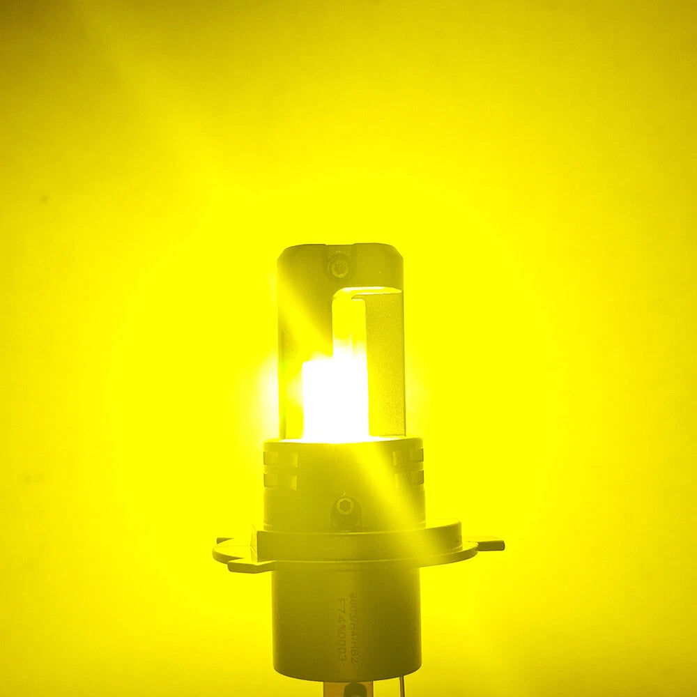 AUXITO 9003 H4 LED Headlight Bulbs Kit High Low Beam Amber Yellow 3000K Lamp 2x AUXITO