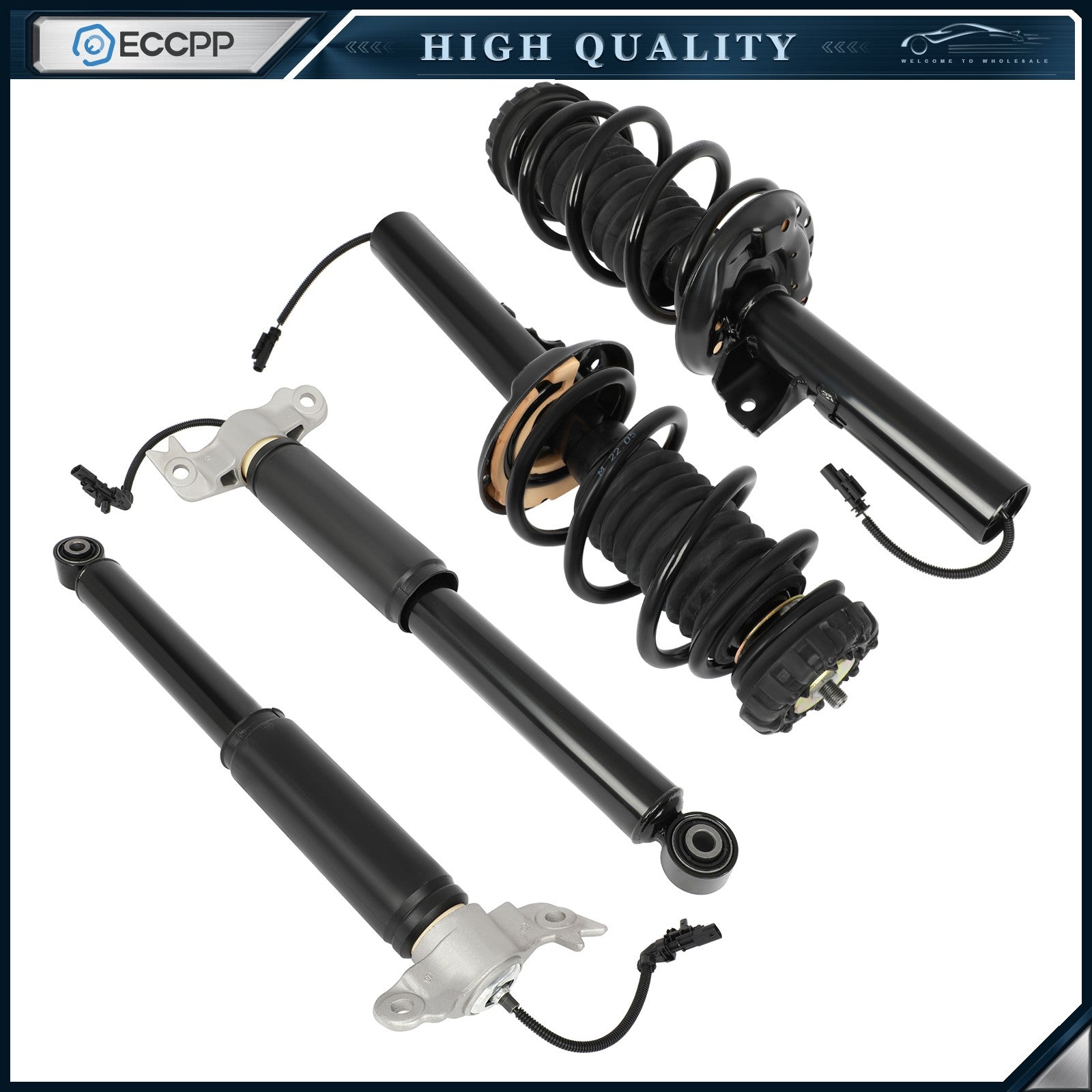 4PCS Front Rear Left Right Shock Strut Assys w/ Electric For 13-19 Cadillac XTS 6B93BC-57