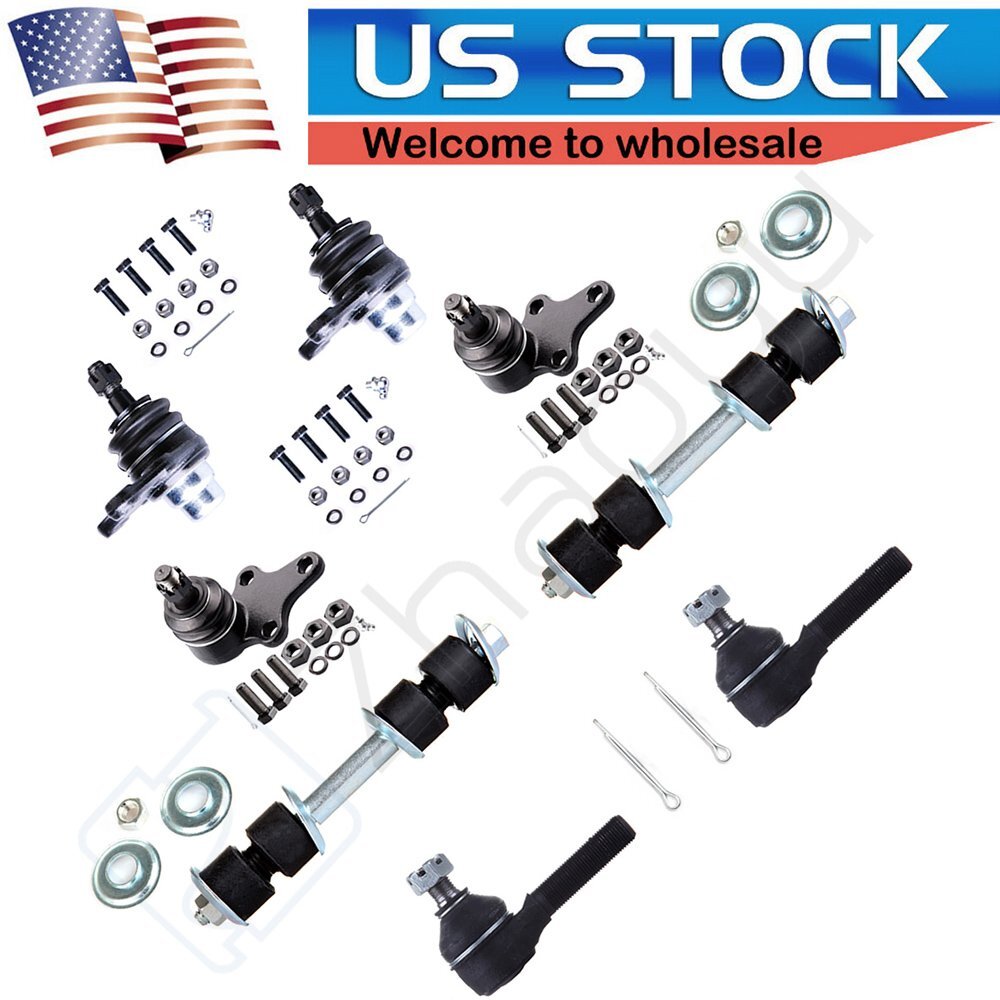 Fits 1989-1995 Toyota Pickup RWD Steering 8x Front Ball Joints Tie Rods Part 6B93BC-57
