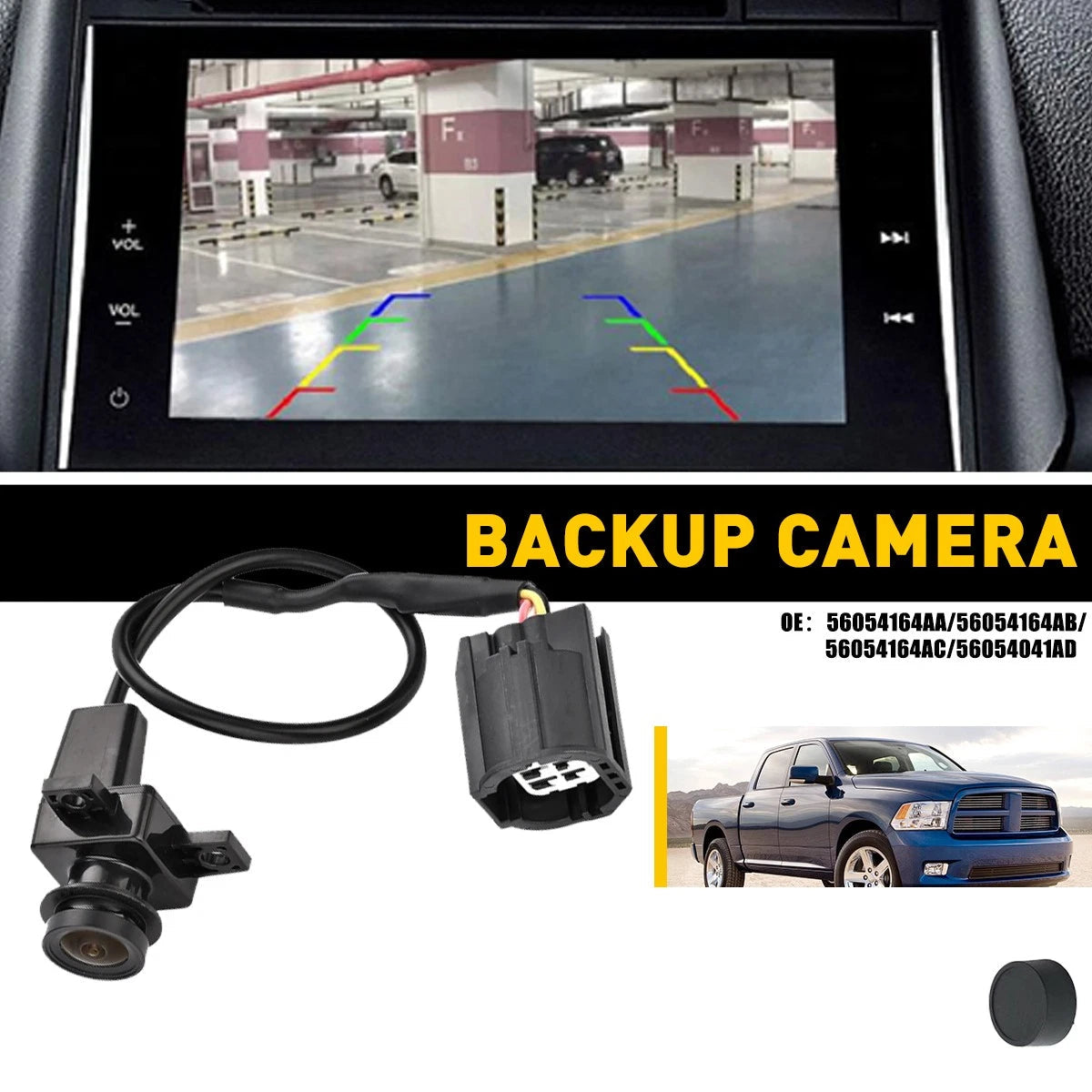 Rear View Backup Parking Reverse Camera For 2010 2011 2012 Ram 1500 2500 3500 EA 6B93BC-57