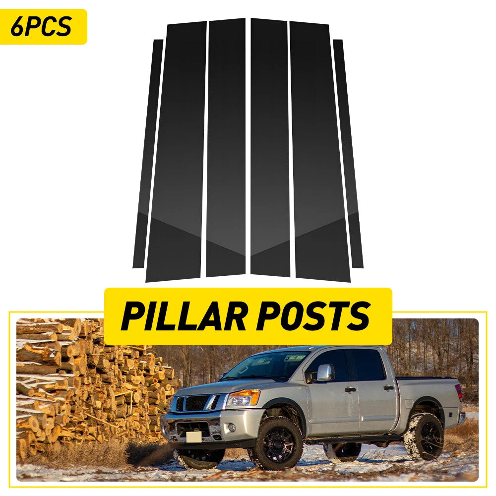 Fits 2004-2015 Nissan Titan Crew Cab Pillar Post Door Trim Car Accessories EOA 6B93BC-57
