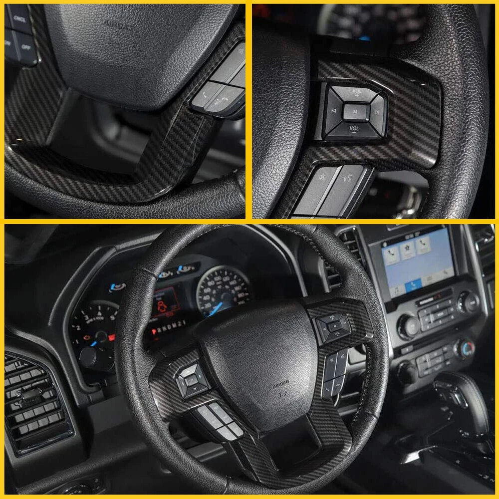 Steering Wheel Cover Trim Interior Accessories For Ford F150 F250 F350 17-20 EOA 6B93BC-57