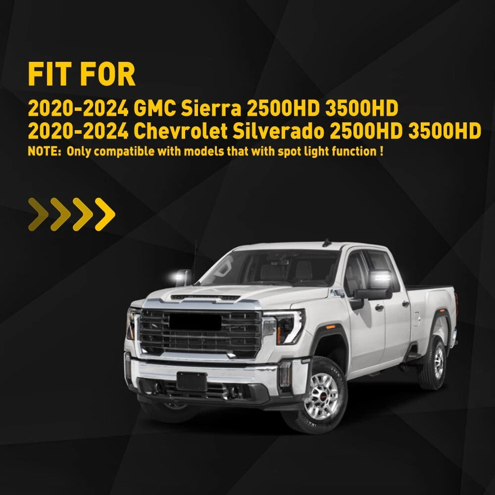 Sequential LED Side View Mirror Turn Signal Light For 2020-23 Silverado Sierra A 6B93BC-57