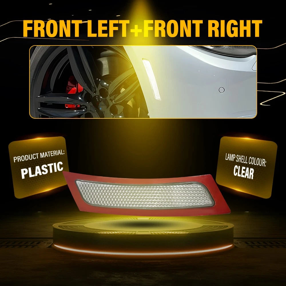 Bumper Reflector Side Marker Lights Clear For 11-16 BMW F10 5-Series 525i 528i A 6B93BC-57
