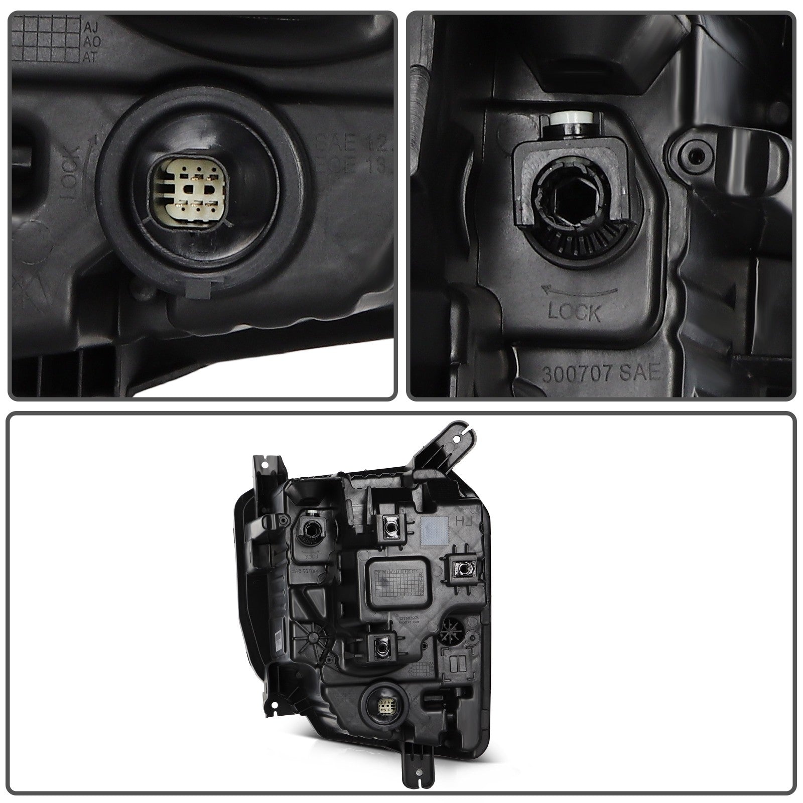 Pair Kit LED Headlights Assembly For 2022-2023 Chevrolet Traverse 3.6L Black 6B93BC-57