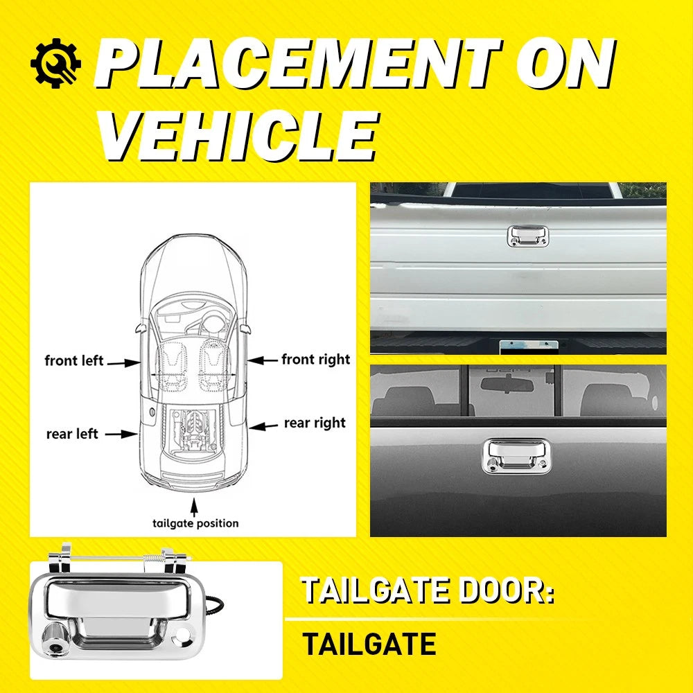8L3Z-9943400-AC Rear View Backup Camera Tailgate Handle For 2004-14 Ford F150 EA 6B93BC-57