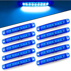 10X 12V Blue LED Side Clearance Marker Truck Trailer Van Lights Waterproof Lamp 6B93BC-57