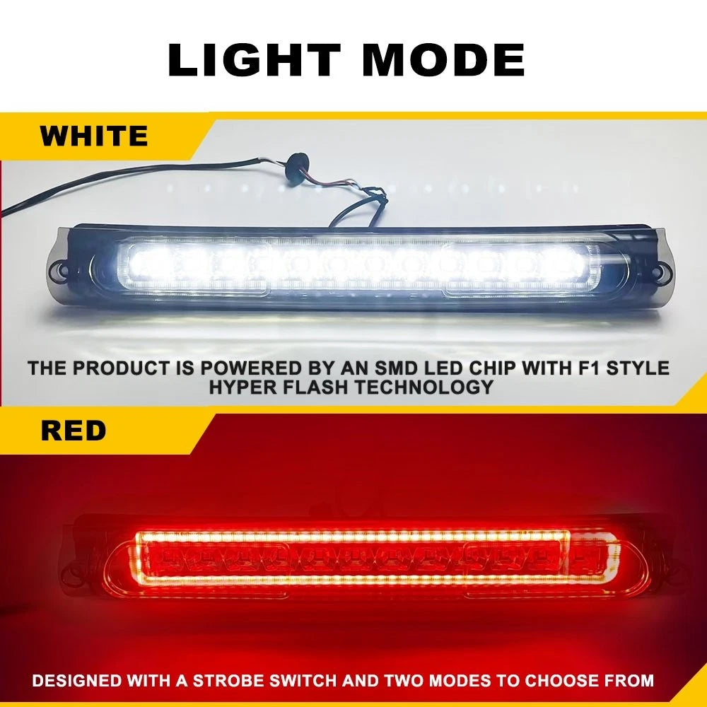 Full Red LED Third 3rd Clear Brake Tail Light Lamp For 1997-2003 Ford F150 Truck 6B93BC-57