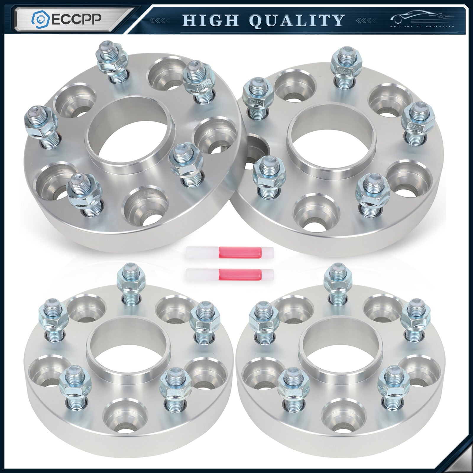 4 Pcs 1" 5x4.5 Hub Centric Wheel Spacers 12x1.5 For Toyota RAV4 Tacoma Scion tC 6B93BC-57
