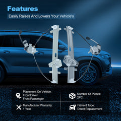 For 03-07 Honda Accord 4 Door Front Left Right Power Window Regulator With Motor 6B93BC-57