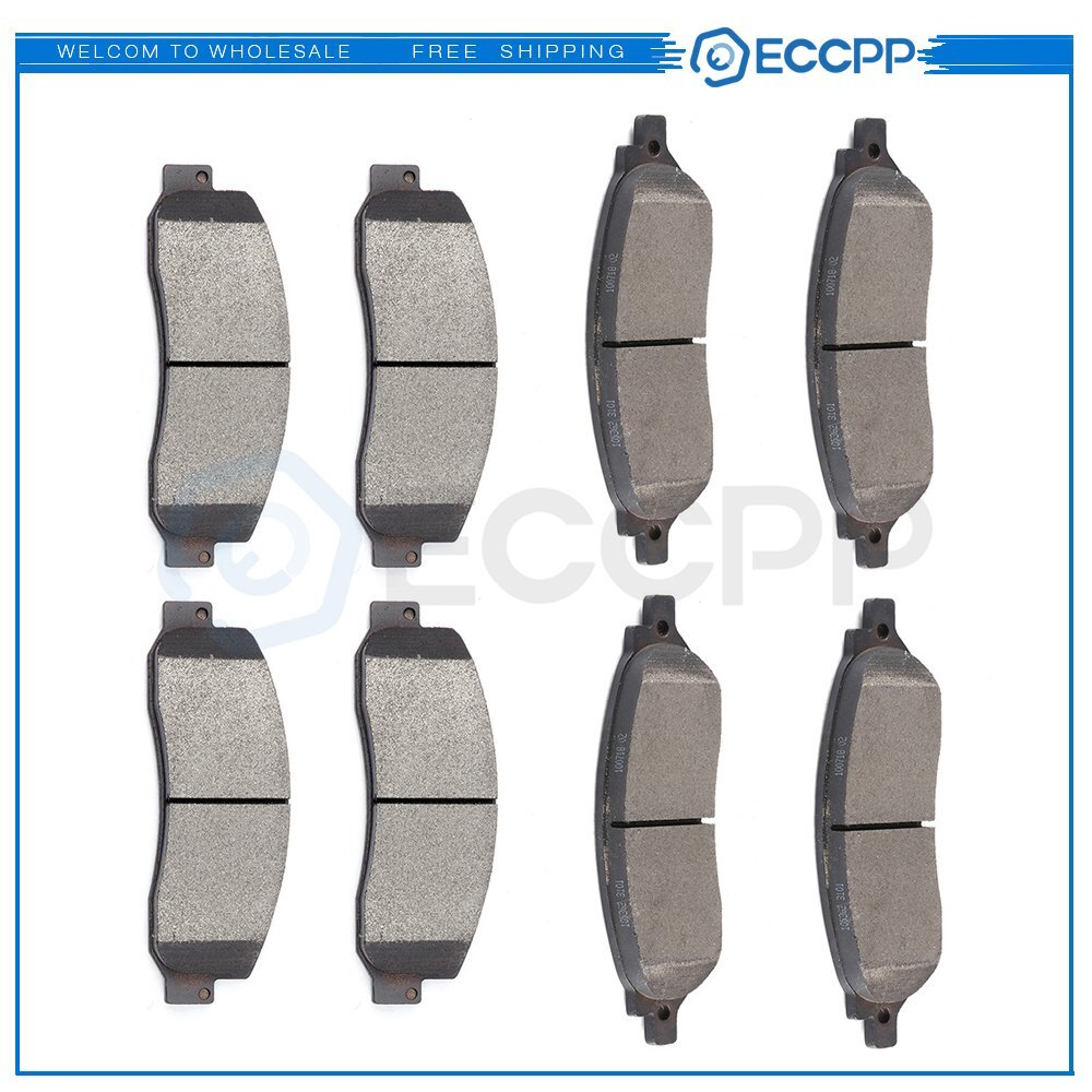 Front Rear Ceramic Brake Pads For 2005 2006 2007 Ford F-250 F-350 Super Duty 6B93BC-57
