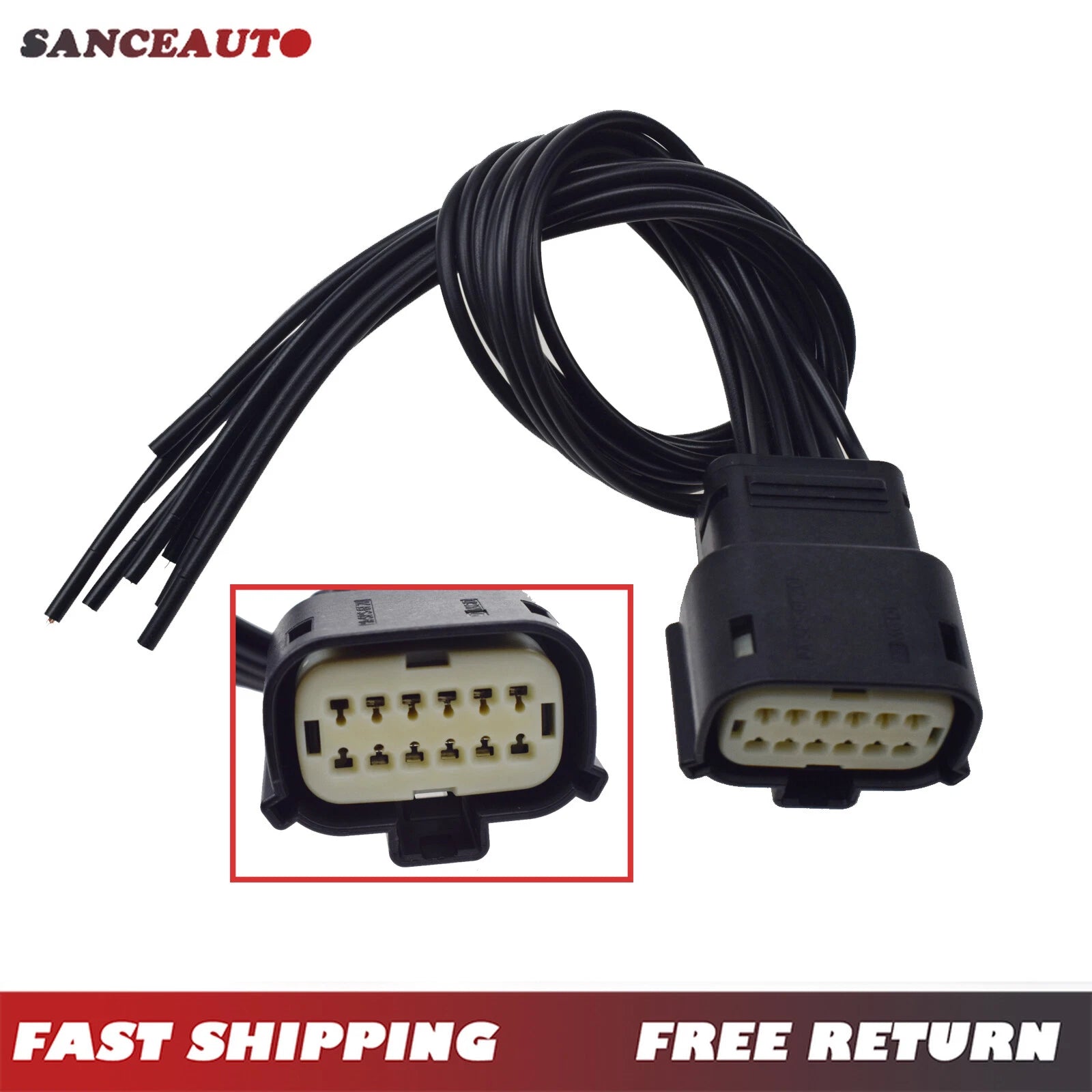 Halogen Headlight Connector Pigtail for 2015-18 Dodge Charger Harness 68364272AA 6B93BC-57