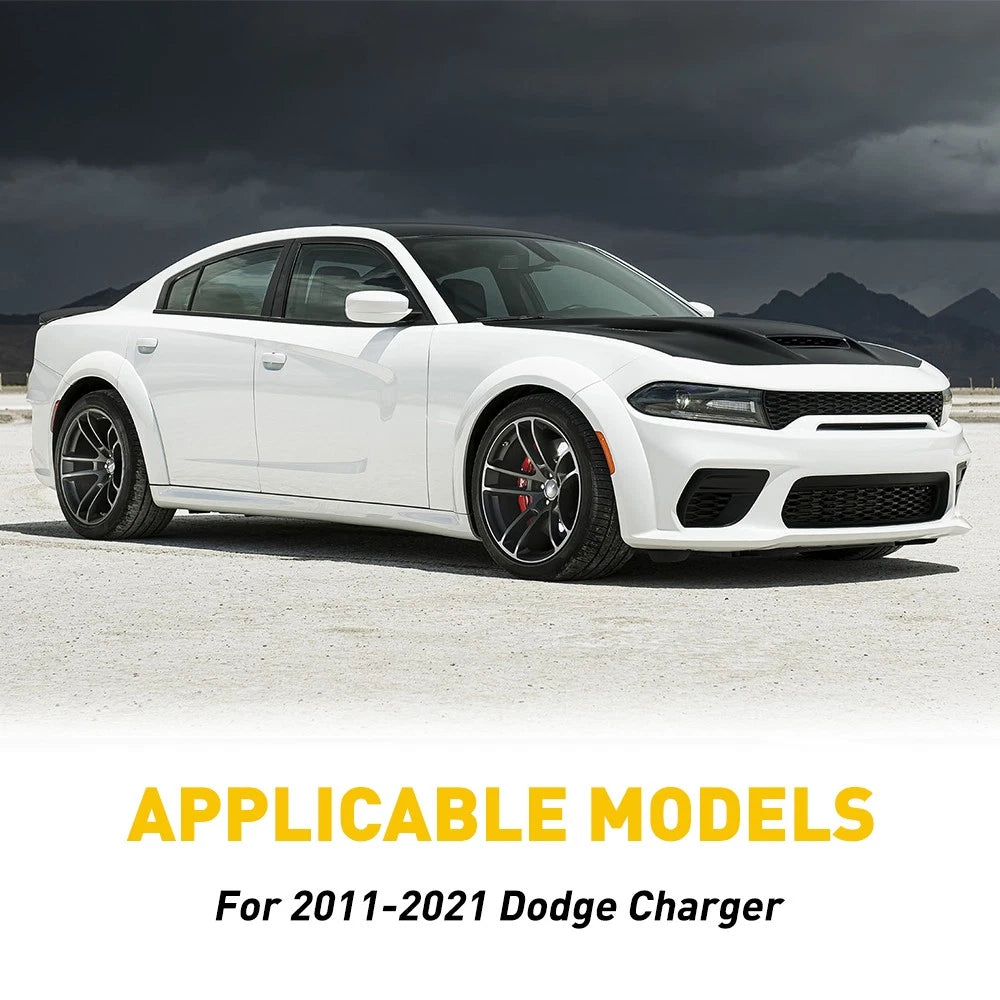 For Dodge Charger 2011-2021 6pc Black Pillar Posts Set Door Trim Piano Cover EOA 6B93BC-57