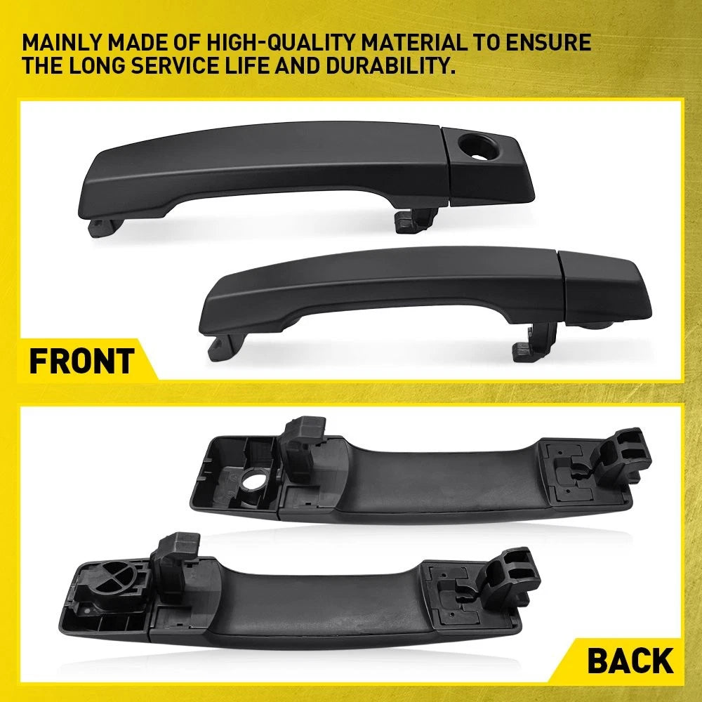 4PCS Front+Rear Exterior Door Handles Black For 2004-2015 Nissan Titan Armada EA 6B93BC-57