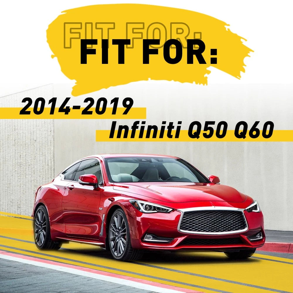11x Carbon Fiber Full Interior Kit Cover Trim For Infiniti Q50 Q60 2014-19 USEOA 6B93BC-57