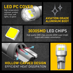2X T15 921 Super Bright White LED Bulbs Back up Reverse Light CANBUS Error Free 6B93BC-57