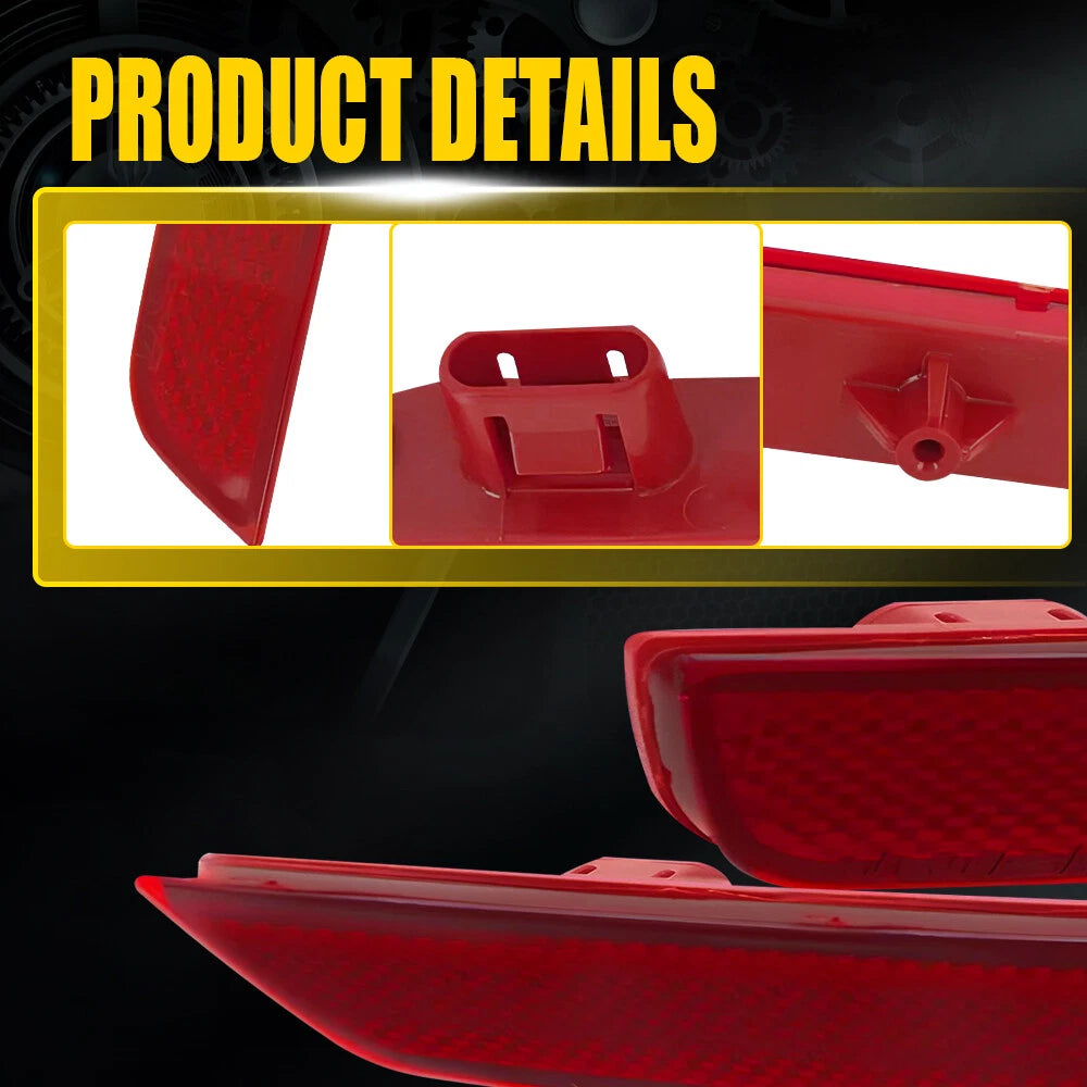 For 11-17 Honda Odyssey Rear Bumper Reflector Light Case Red Passenger Driver EA 6B93BC-57