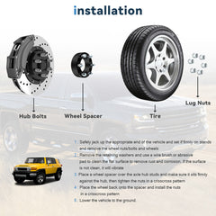 2Pcs 2" 6x5.5 Wheel Spacers 12x1.5 For Toyota Sequoia 2001-2007 Pickup 1980-1995