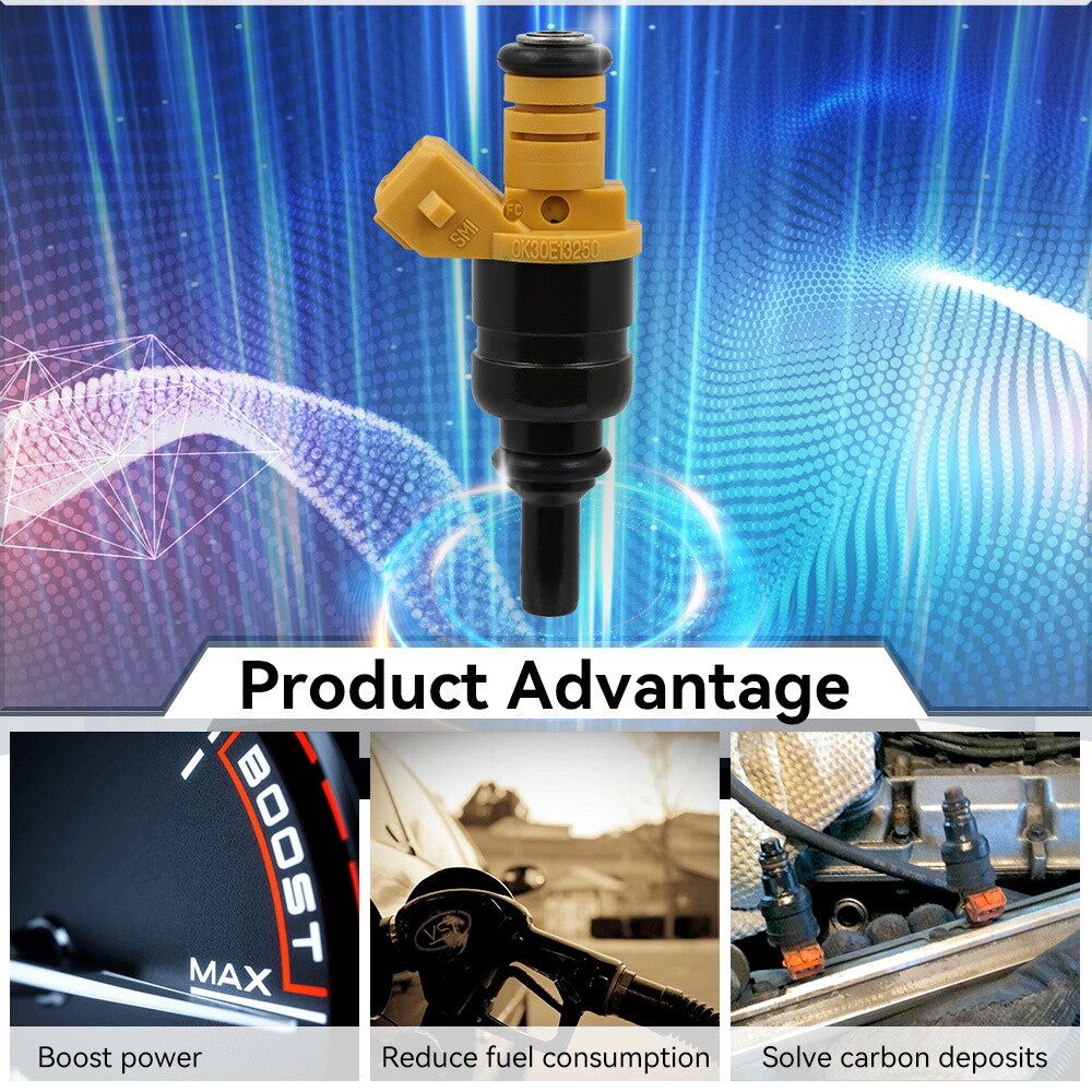 For Kia Rio 1.6L 2003-2005 Rio 1.5L 2001-2002 0K30E13250 4pcs Fuel Injectors 6B93BC-57