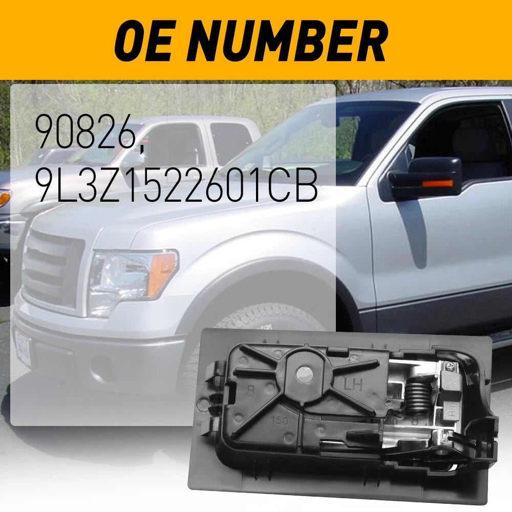 Interior Door Handle For Ford 2009-2014 F-150 Power Lock Driver Side Silver EOA 6B93BC-57