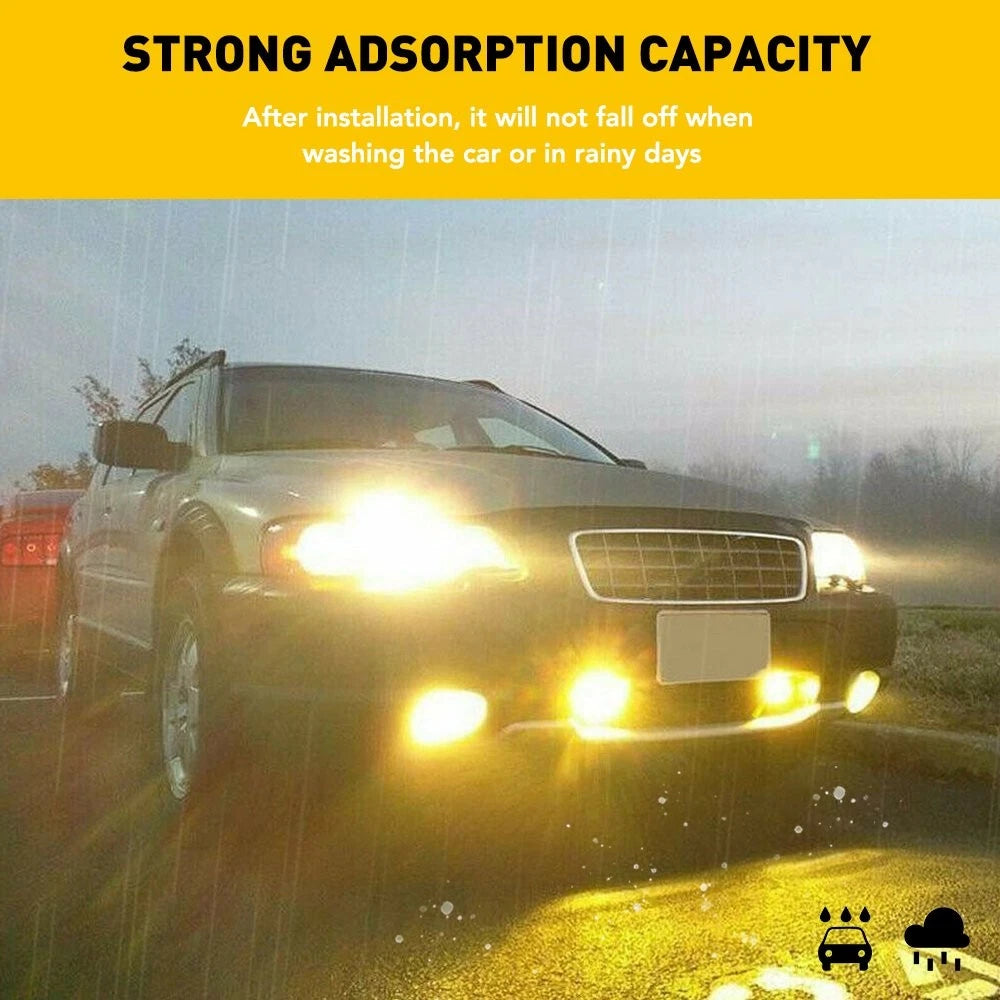 Yellow Tint Film Car Headlights Tail Lights Cover Car Vinyl Wrap 30cm X 180cm EA 6B93BC-57