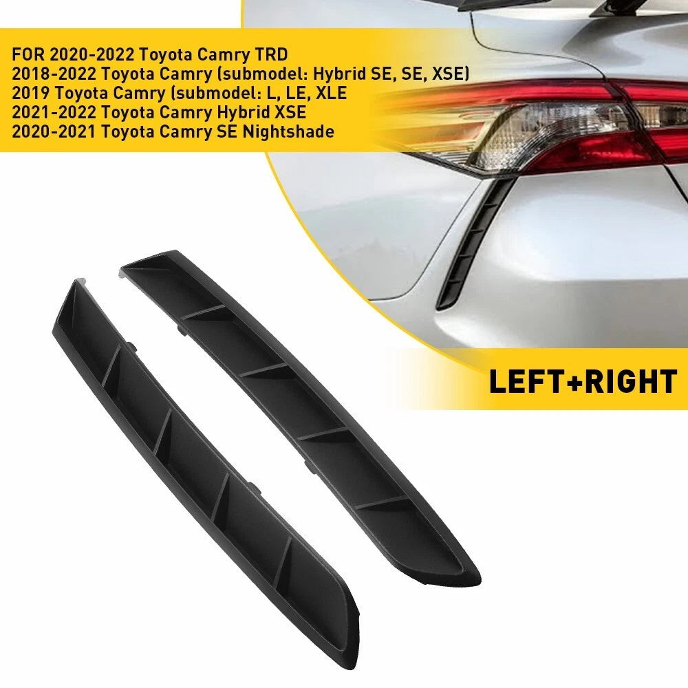For 2019 2020 2021 22 Toyota Camry Bumper Rear Extension Trims Left & Right EOA 6B93BC-57