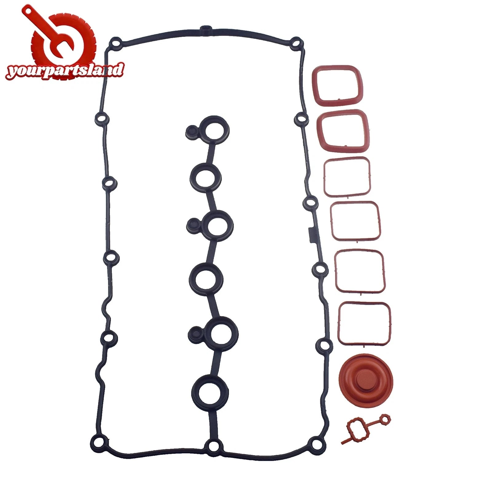 PCV Engine Valve Cover 2 Piece Intake manifold gasket set For VW Audi 3.6L 6B93BC-57