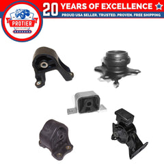 Motor & Trans Mount 5PCS Set Fit 03-11 Honda Element 2.4L Auto Trans w/ Bracket 6B93BC-57