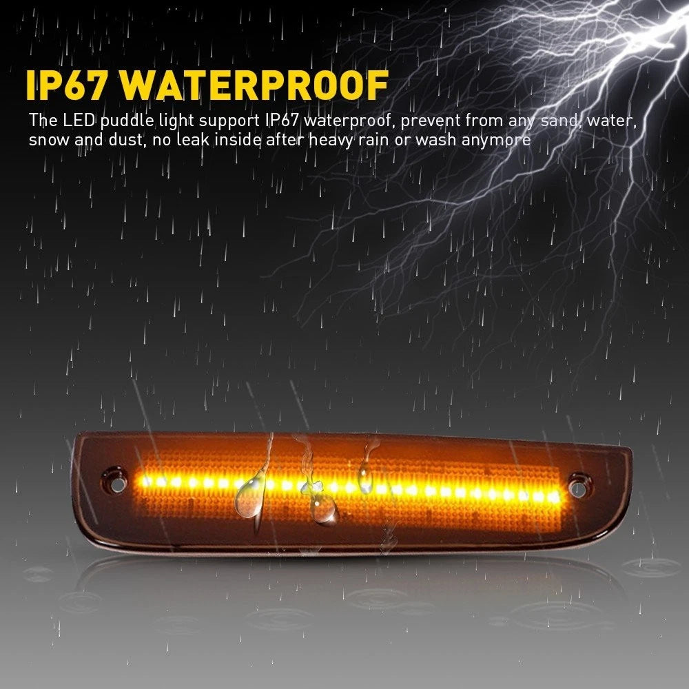 For 97-01 Jeep Cherokee Amber Smoked LED Front Side Corner Parking Marker Lights 6B93BC-57