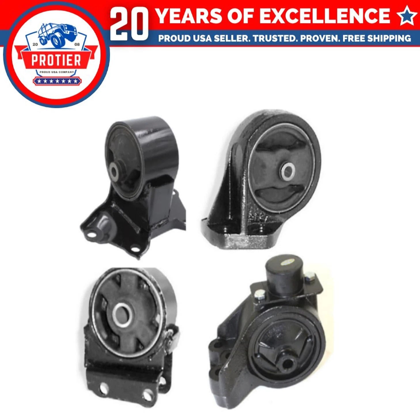 Engine Motor & Trans. Mount Set for 2002-2004 Hyundai Sonata 2.4L Auto 6B93BC-57