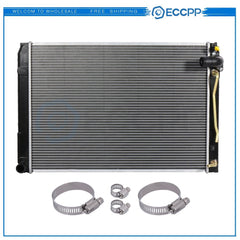 Radiator For 2005-2006 Toyota Sienna with Universal Oil Hose Clamps Kit