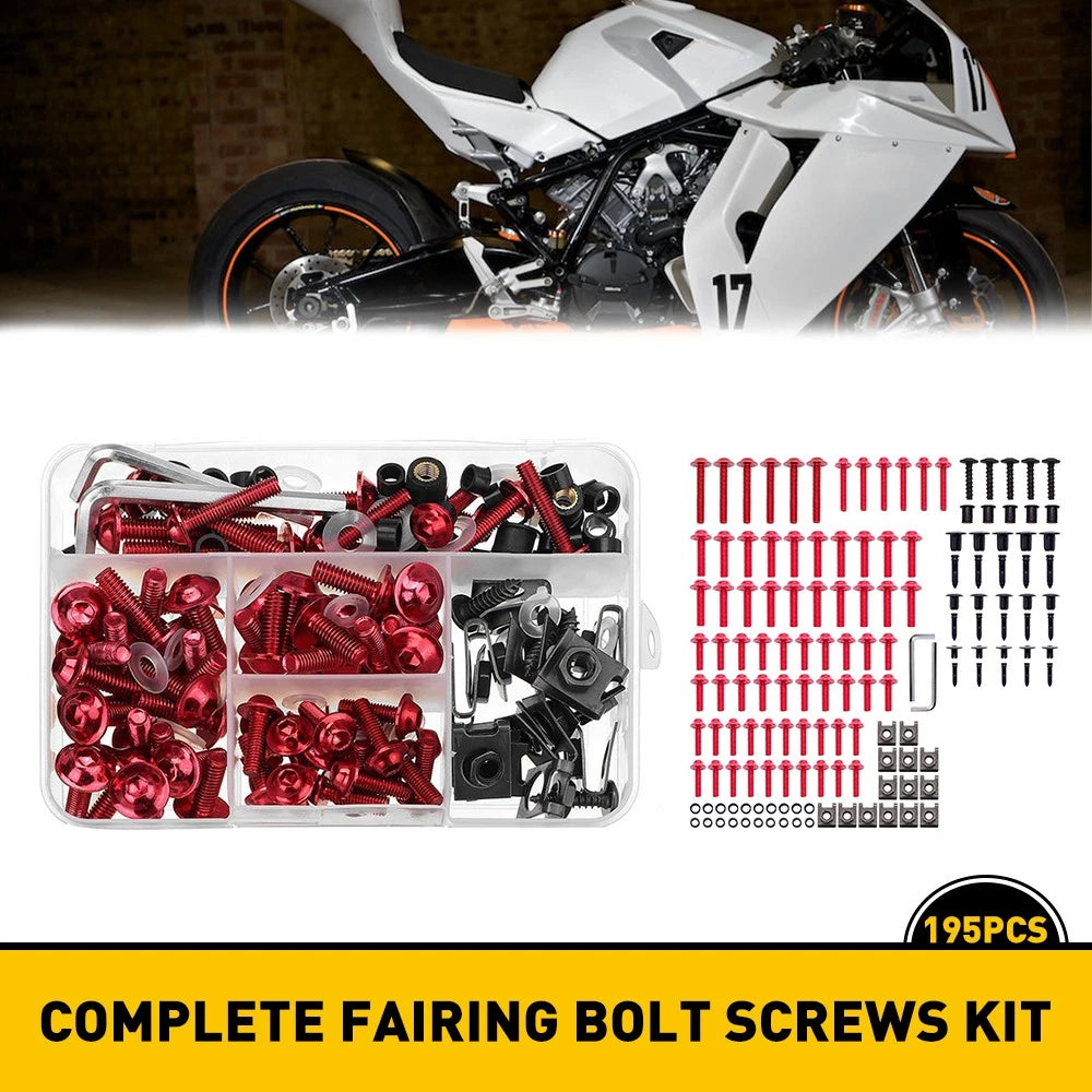 Complete Red Fairing Bolt Kit Body Screw for SUZUKI 2006 2007 GSXR 600 750 6B93BC-57