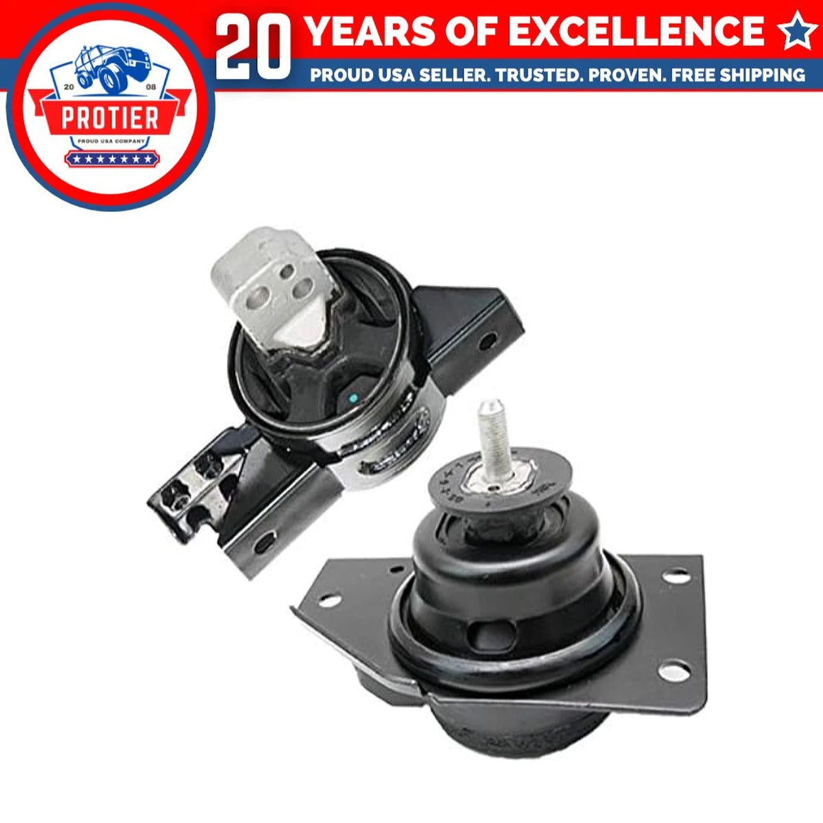 Motor & Trans Mount 2PCS Set Compatible for 2006-2011 Hyundai Accent / KIA Rio 6B93BC-57