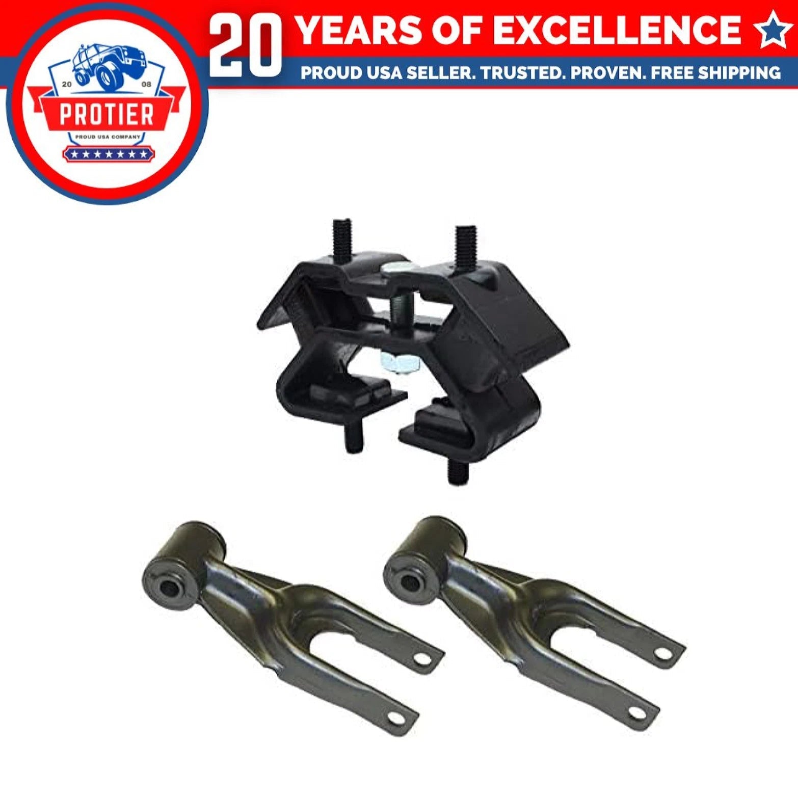 Fits 2000-2005 Chevrolet Impala 3.4L Torque Strut & Trans Mount Set 3PCS 6B93BC-57