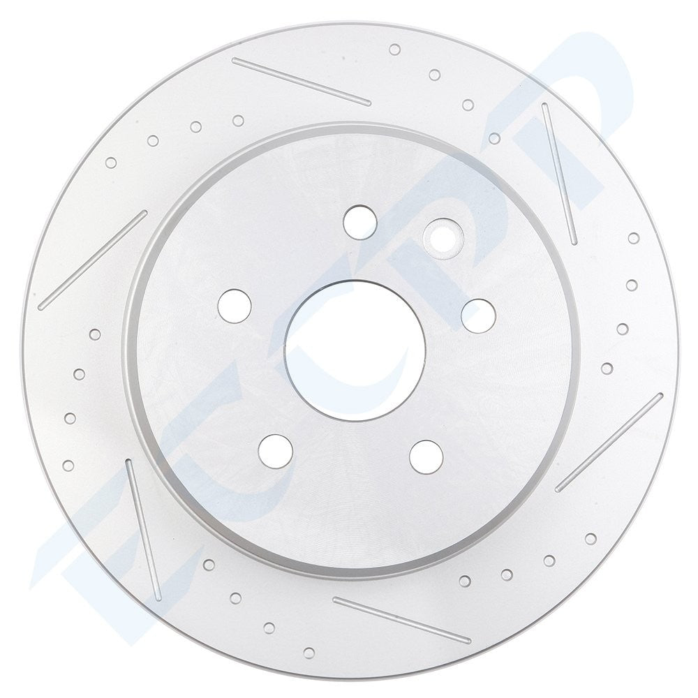 2Pcs Rear Slotted Brake Discs Rotors Fits Lexus GS300 GS400 GS430 IS300 SC430 6B93BC-57