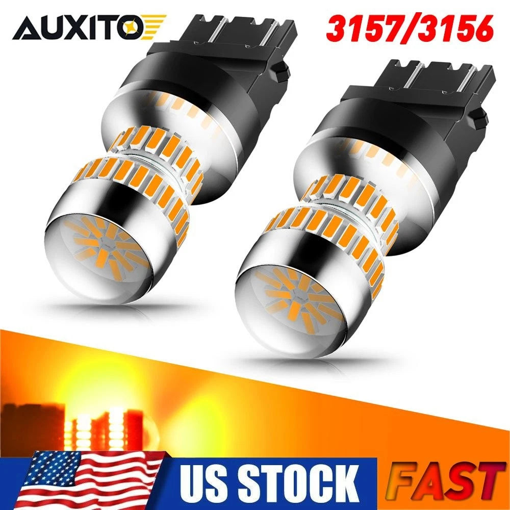 2-10x AUXITO 3156 3157 3457 LED Turn Signal Blinker Light Bulbs Amber Yellow EOA AUXITO