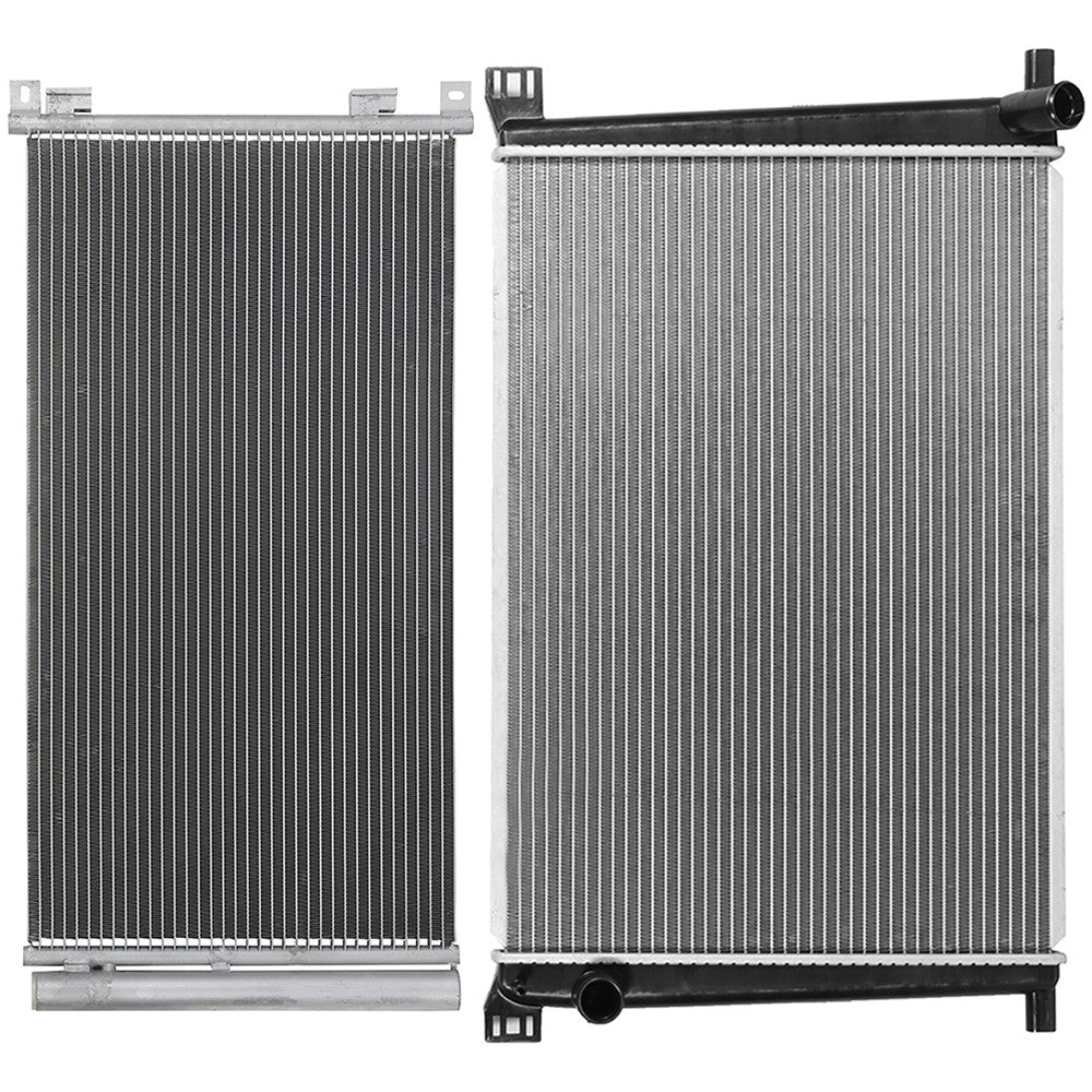Aluminum Radiator & AC Condenser Cooling Kit For 2011 2012 2013-2015 Mini Cooper 6B93BC-57