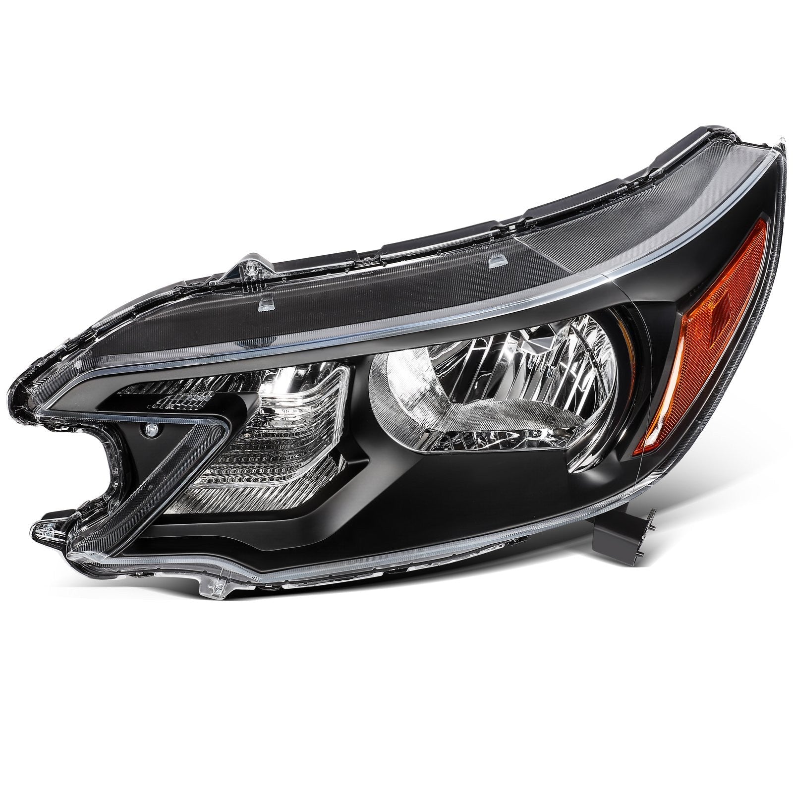 ECCPP Headlight Assembly For Honda CR-V CRV 2.4L 2012-2014 Left Side Black Amber 6B93BC-57