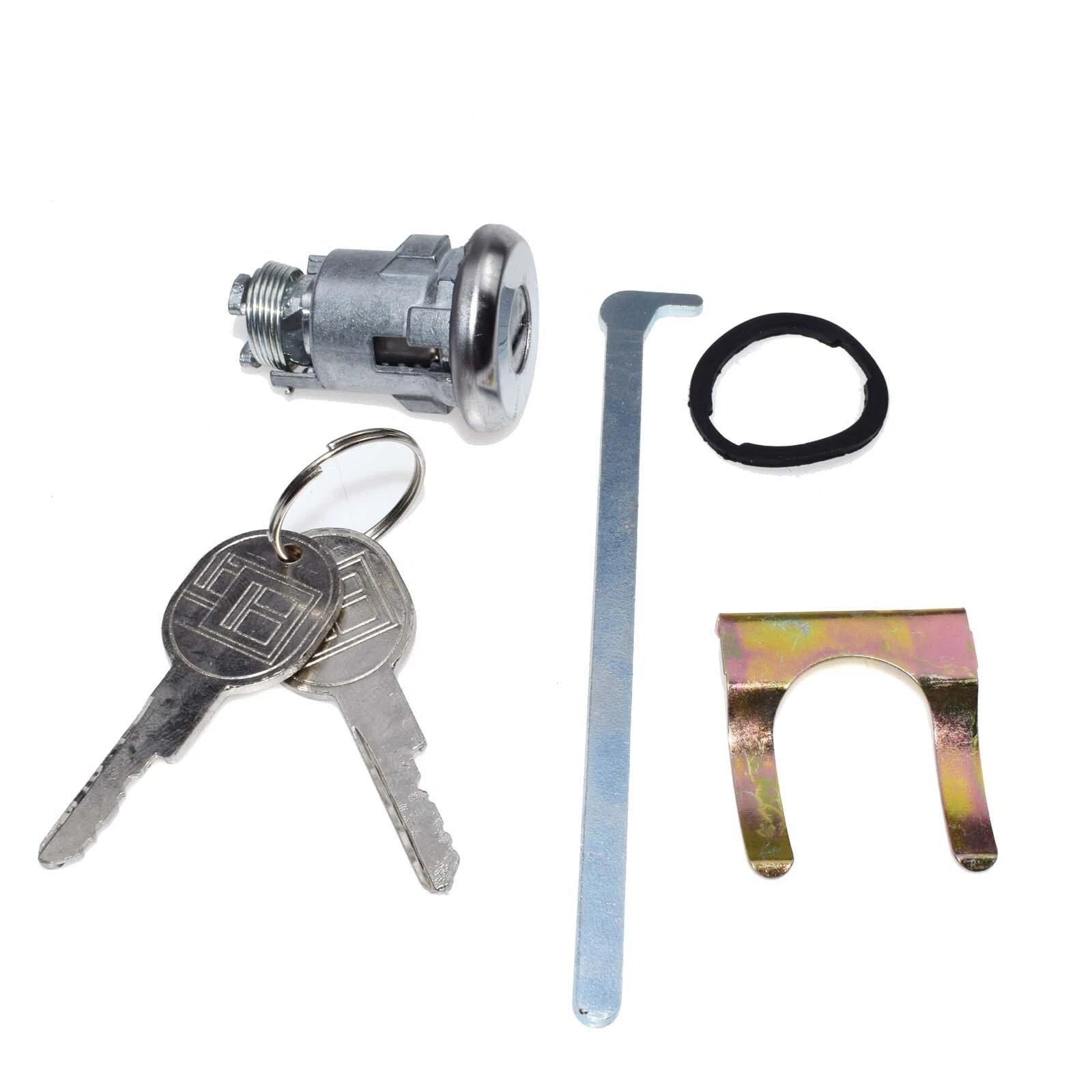 Trunk Boot Key Lock Cylinder with 2 Keys for Chevrolet GM 605533 TL1575 6B93BC-57