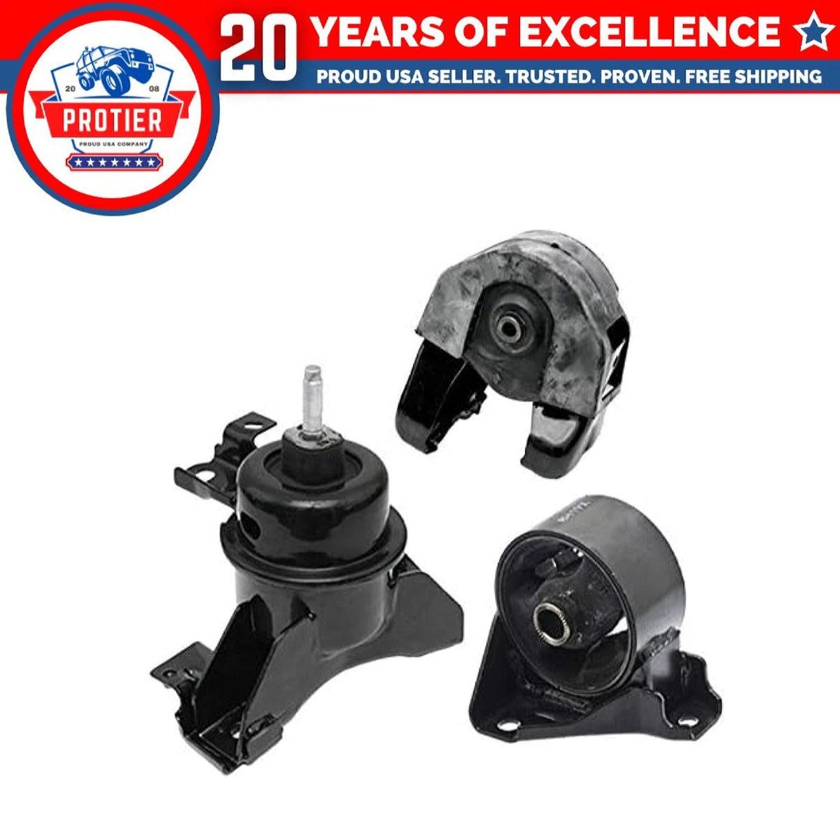 Fits 2007-2012 Kia Rondo 2.4L Engine Motor Mount Set 3pc : A6780, A7176, A7177 6B93BC-57