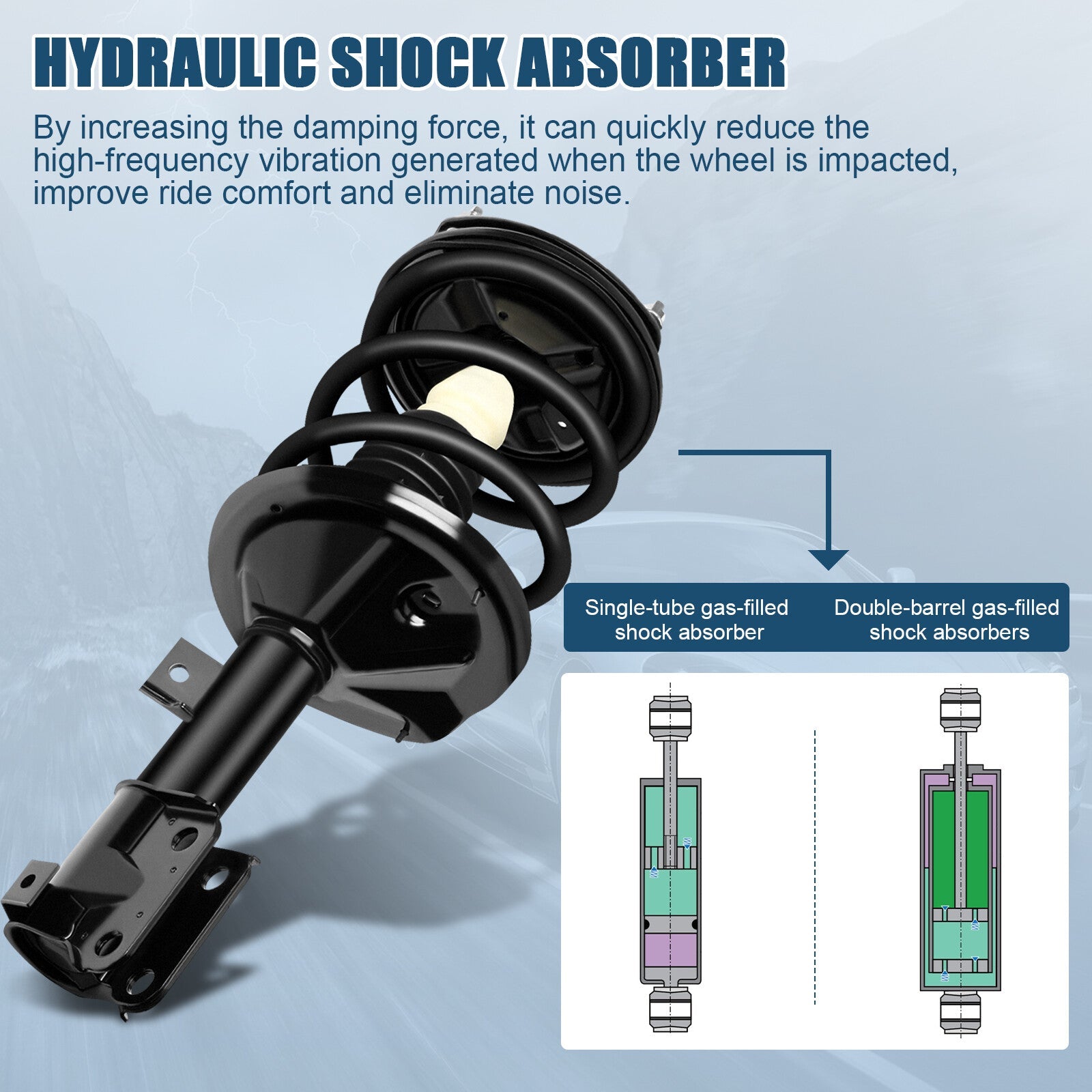 For 2001-2005 Mitsubishi Eclipse Front Quick Struts & Coil Springs w/ Mounts x 2 MITSUBISHI