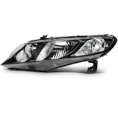 ECCPP Headlights Assembly For Honda Civic 1.8L 2.0L 2006-2011 Pair Kit Black 6B93BC-57
