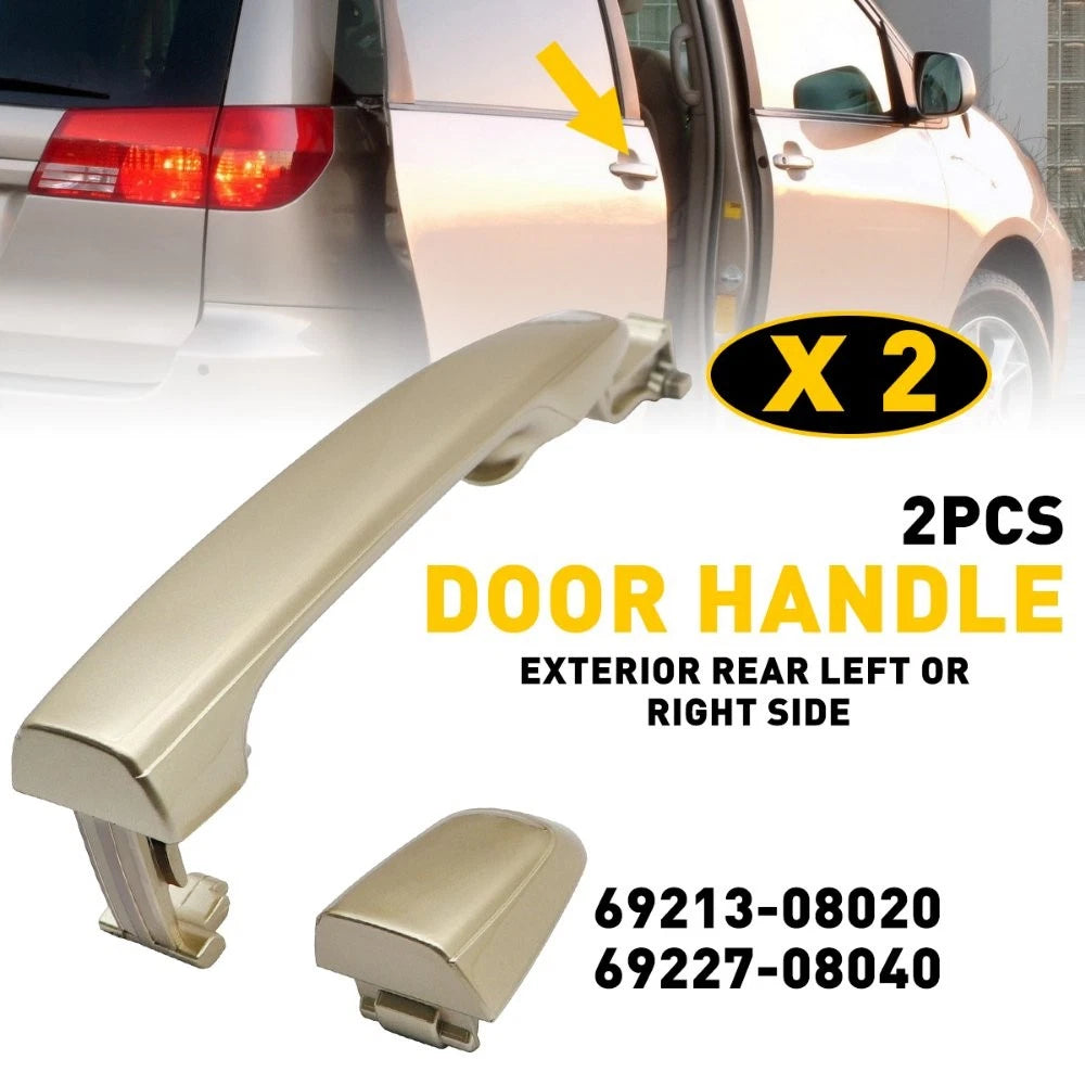2PC For 2004-10 Toyota Sienna Rear Door Handle Left Right Side Outside Exterior 6B93BC-57