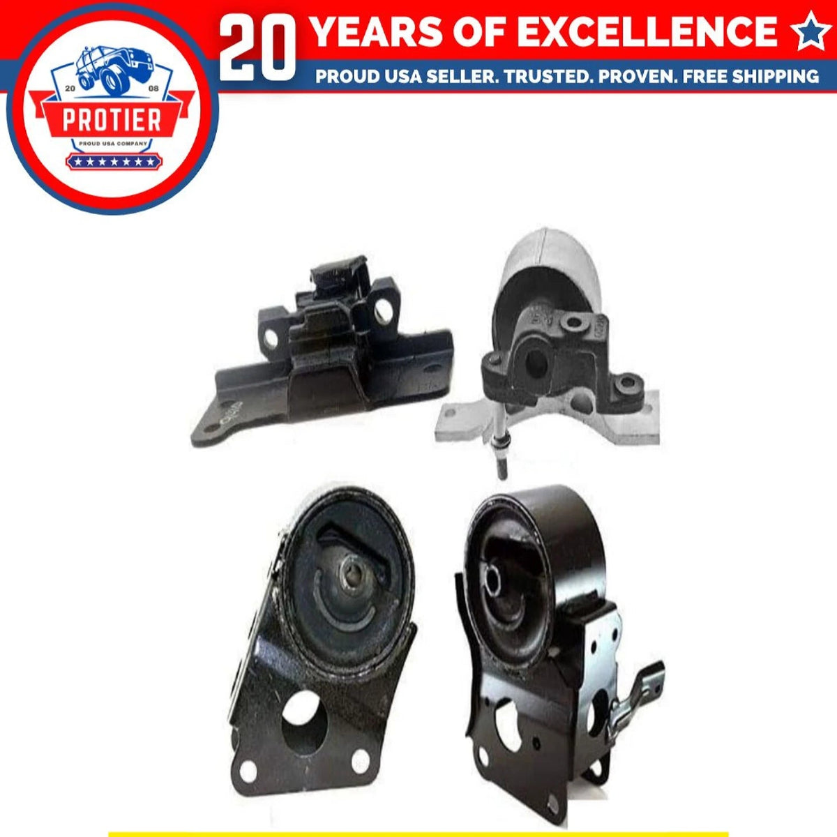 Motor & Trans Mount 4PCS for Nissan Maxima/ Altima/ Quest 3.5L Auto w/o Sensor 6B93BC-57