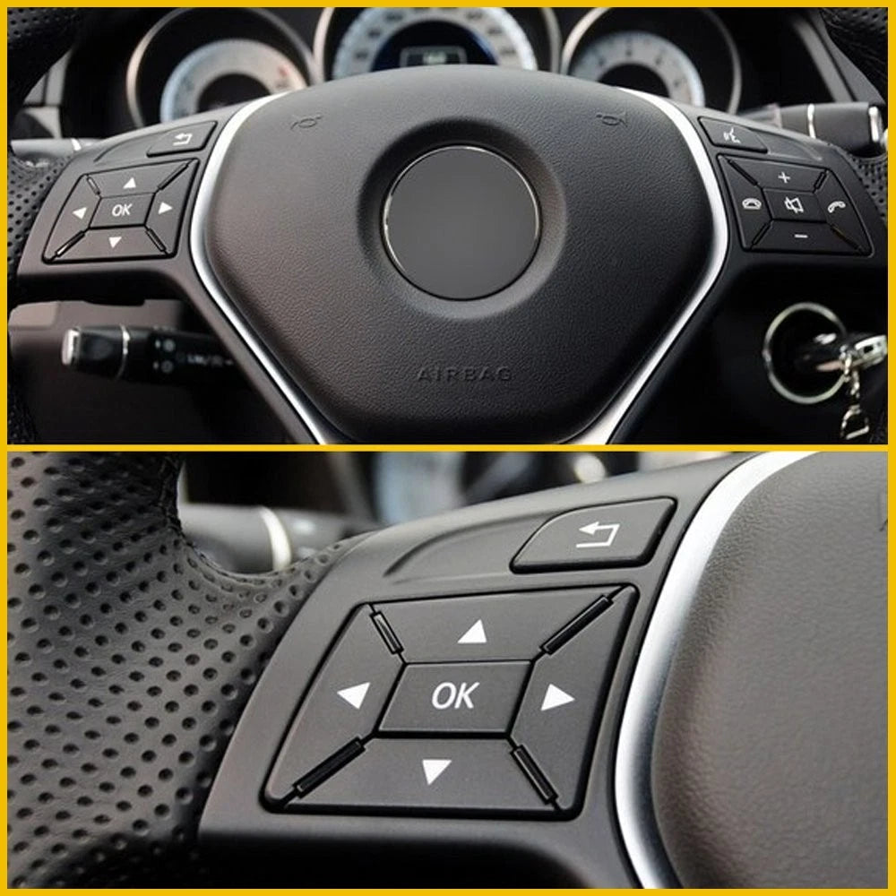 For Mercedes Benz E300 E350 E400 2012-2016 Black Steering Wheel Button Trim USEA 6B93BC-57